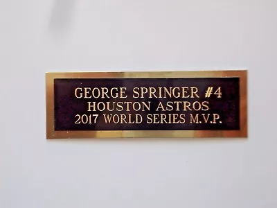 George Springer Astros Autograph Nameplate For A Baseball Display Case 1 X 3 • $4.50