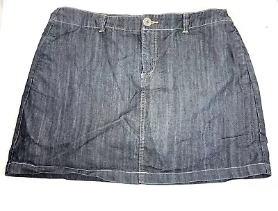 Baccini Skort Skirt Gray Denim Size 14 Cotton Blend RN 55826 • $11.86