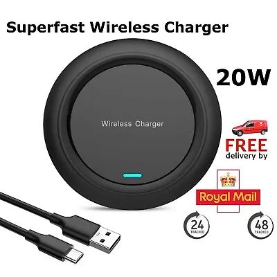 £6.99 • Buy 20W Fast Wireless Charger For Apple IPhone 14 13 12 11 & For Samsung Galaxy S