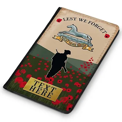Personalised Military Passport Case Regiment Yorkshire Travel Card Holder VPV33 • £8.95