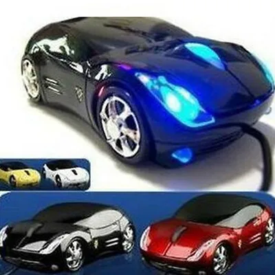 Mini Car Shape 3D Optical USB Wired Mouse Mice For Computer PC Laptop Notebook • £5.99
