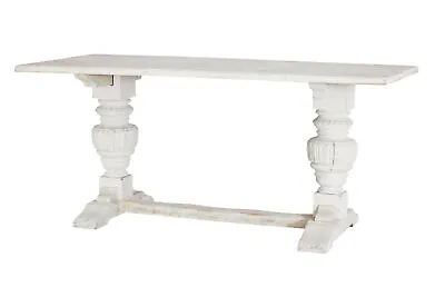 Limed Oak Baluster Support Dining Table • £1644.50