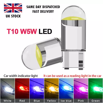 1x T10 501 W5W LED Bulb Next Generation Capless Side Light 7-Colours • £1.99