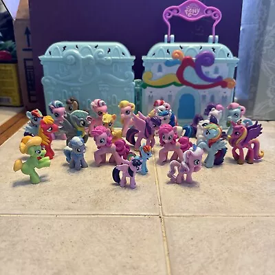 My Little Pony Mixed. Lot Of Mini Ponies And Carrying Case - Lot Of 23 • $21.77