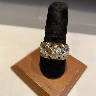 Vintage Solid 10K Gold 32nd Degree Masonic Ring W/ Diamond • $425