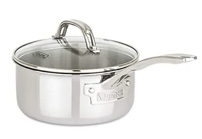 Viking 3-Ply Stainless Steel Sauce Pan With Glass Lid 1.5 Quart • $75.04