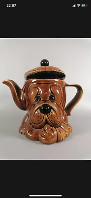 Vintage 70s P&K Dog Teapot Brown Kitsch Retro Interior Dining Made In England  • £19.99