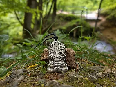 Tribal Tiki Totem Mask Metal PendantHawaiian Protection TalismanMaori Tribe • $19.50