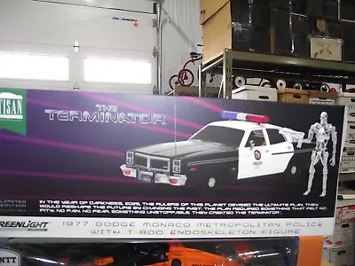 Greenlight 1/18 Terminator 1977 Dodge Monaco W/ Figure NIB • $69.99