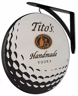 Titos Vodka Golf Ball - 2 Sided Pub Sign • $61.99