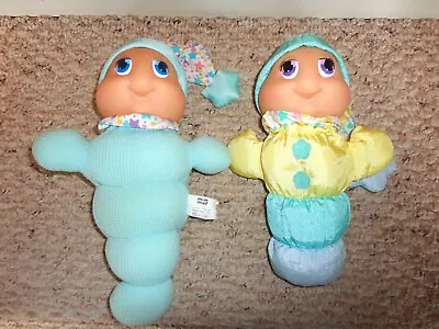 Vintage 1990's Glow Worm Pair Glo Waffle Thermal Pastel Stars One Working • $39.95