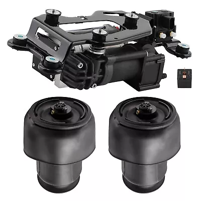 Rear Pair Air Sping Bag W/ Suspension Compressor Kit For BMW X5 F15 X6 F16 13-19 • $410.99