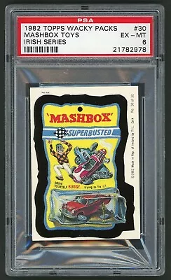 1982 / 85 Topps Wacky Packages Sticker Irish Series #30 Mashbox Toys PSA 6 • $28.89