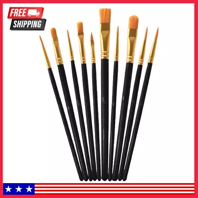 10 Pcs Miniature Model Paint Brushes Set Small Detail Art Brush Acrylic Painting • $6.48