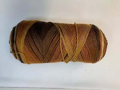 Southern Belle Mill End Yarn 10 Oz. Latte Stripe/Brown 4 Ply Acrylic • $4