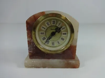 Mercedes Clock Vintage Serpentine / Marble Wind Up German Mechanical Timepiece • $23.64