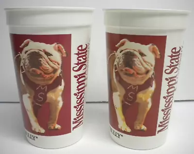 Lot Of 2 Vintage 90s Mississippi State Bully Bulldogs Stadium Plastic Cups MSU • $14.99