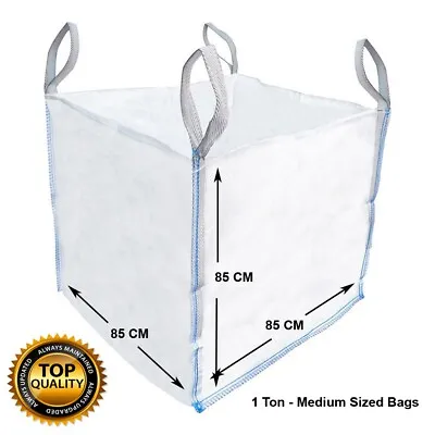 1.0 Ton Bag Rubble Bulk Bags Builders Garden Waste Jumbo One Tonne Sacks • £5.99