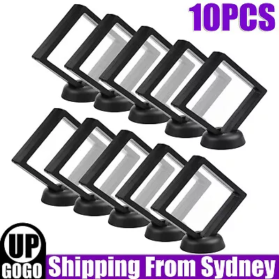 10PCS 3D Floating Jewelry Coin Display Frame Holder Box Case Jewelry Ring Box AU • $14.59