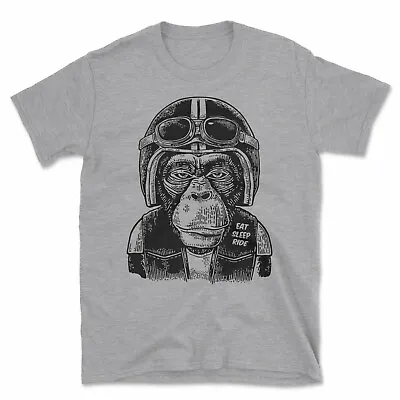 £11.95 • Buy Monkey Biker T-Shirt | Funny Rocker Motorbike Motorcycle Eat Sleep Ride Gift