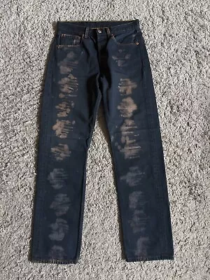 Levi's 501 Bleach-Dye Denim Size W29 L30 Acid Wash • £30