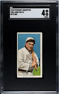 1911 T206 Larry Doyle Piedmont W/ Bat SGC 4 VG-EX • $159.95