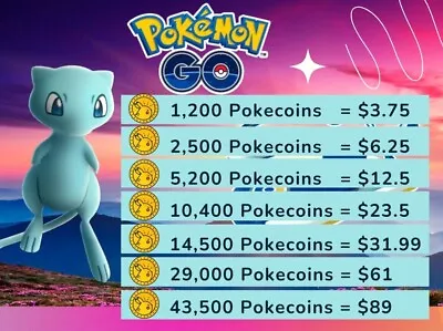 Pokemon Go Coins PokeCoins | Best Price Safe Fast + Free CD Ticket ✔✔ Read Des • $6.25