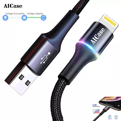 Colorful LED USB 8 Pin Fast Charger Cable For IPhone 14 13 12 11 Pro XS Max 7 SE • $9.99