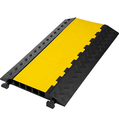 5 Channel Cable Protector Ramp Rubber Speed Bump Driveway Modular Speed Bumps • £33.60