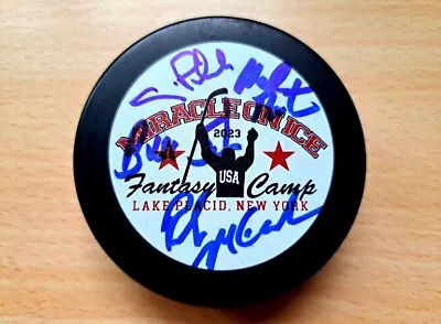 Miracle On Ice Fantasy Camp Signed Hockey Puck  Players Only Exclusive!  • $125