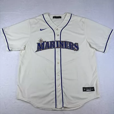 Nike Genuine Merchandise Replica Baseball Jersey MLB Seattle Mariners Cream XL • $34.99