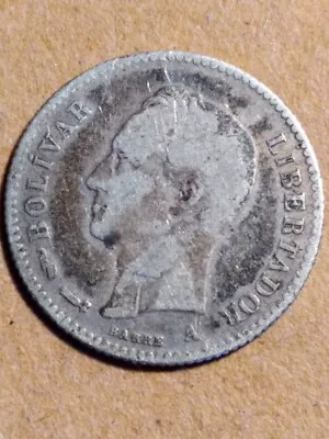 1894 Venezuela 1/4 Bolivar Silver • $6.75