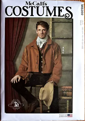 Mccalls Pattern 8399 Historical Western Jacket   Mens Sizes 44 46 48 50 52 Uncut • $9.25