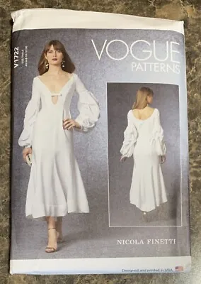 Vogue Pattern V1722 Misses Special Occasion Dress By Nicola Finetti Size 6-14 A5 • $14.53