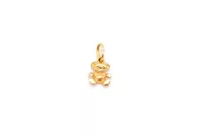 14k Yellow Gold Teddy Bear Pendant Small Dainty • $89.99