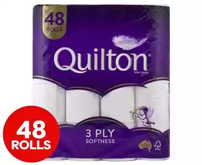 48x Quilton Toilet Paper Tissue Rolls Thick Soft Absorbent 3-Ply 180 Sheets • $36.65