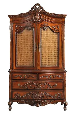 Solid Mahogany Reproduction Antoinette French Linen Press CBN075 • £2395