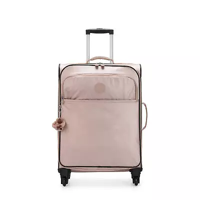 Kipling Women's Parker Medium Metallic 26.5  Soft Shell Checked Rolling Luggage • $209.40