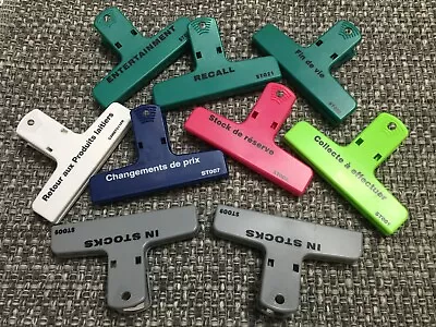 9 Plastic Bag Clip With Magnetic Back. Magnetic Bag Clip Memo Clip Or Seal Clip. • $9.99