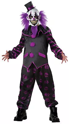 Bearded Clown Costume Adult Men's Halloween Evil Scary • $60.99