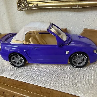 Vintage 1999 Barbie Ford Mustang GT Purple Convertible W/ Cloth Top Car Rare • $50