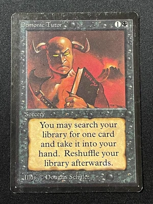 $599.99 • Buy Demonic Tutor Beta MTG Magic The Gathering Black Rare Sorcery Card MP
