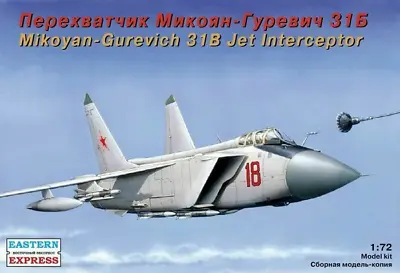 1/72 Jet Interceptor MiG-31B Foxhound Eastern Express 72115 Plastic Model Kit • $19.60