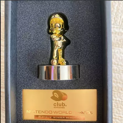 Club Nintendo Super Mario Gold Statue Figure Platinum Member Memorial JP LTD • $64.54