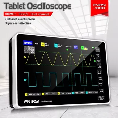 FNIRSI 1013D Mini 2CH Digital Oscilloscope 100MHz Bandwidth 1GSa/s Sampling Rate • £149.99