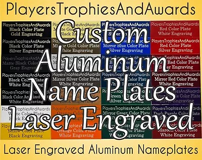 1x2 Metal Engraved Name Plate Custom Laser Engraving Aluminum Trophy Award PTA • $5.25