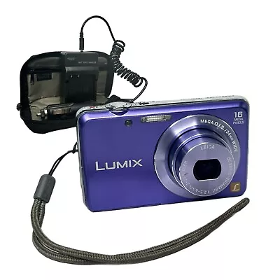 Panasonic Lumix DMC-FH8 16mp Purple Violet Digital Camera TESTED & WORKING • $189