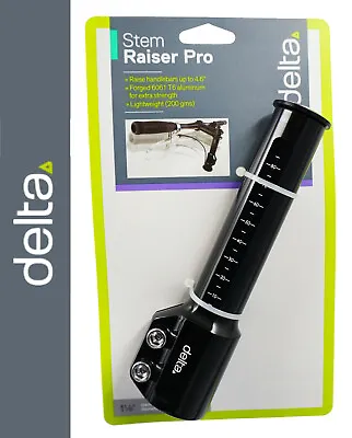 Delta Stem Raiser PRO Black 1-1/8  Diameter A-Head Stem Handlebar Riser Up 4.6  • $35.94