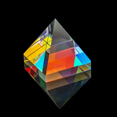 1PC 20mm Rainbow Prism Optical Glass Crystal Pyramid Science Studying Student • $9.99