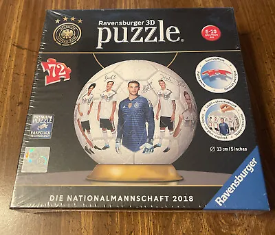 $26.99 • Buy Ravensburger 3d Puzzle - 72 Pcs - Soccer Ball - Die Nationalmannschaft 2018 New